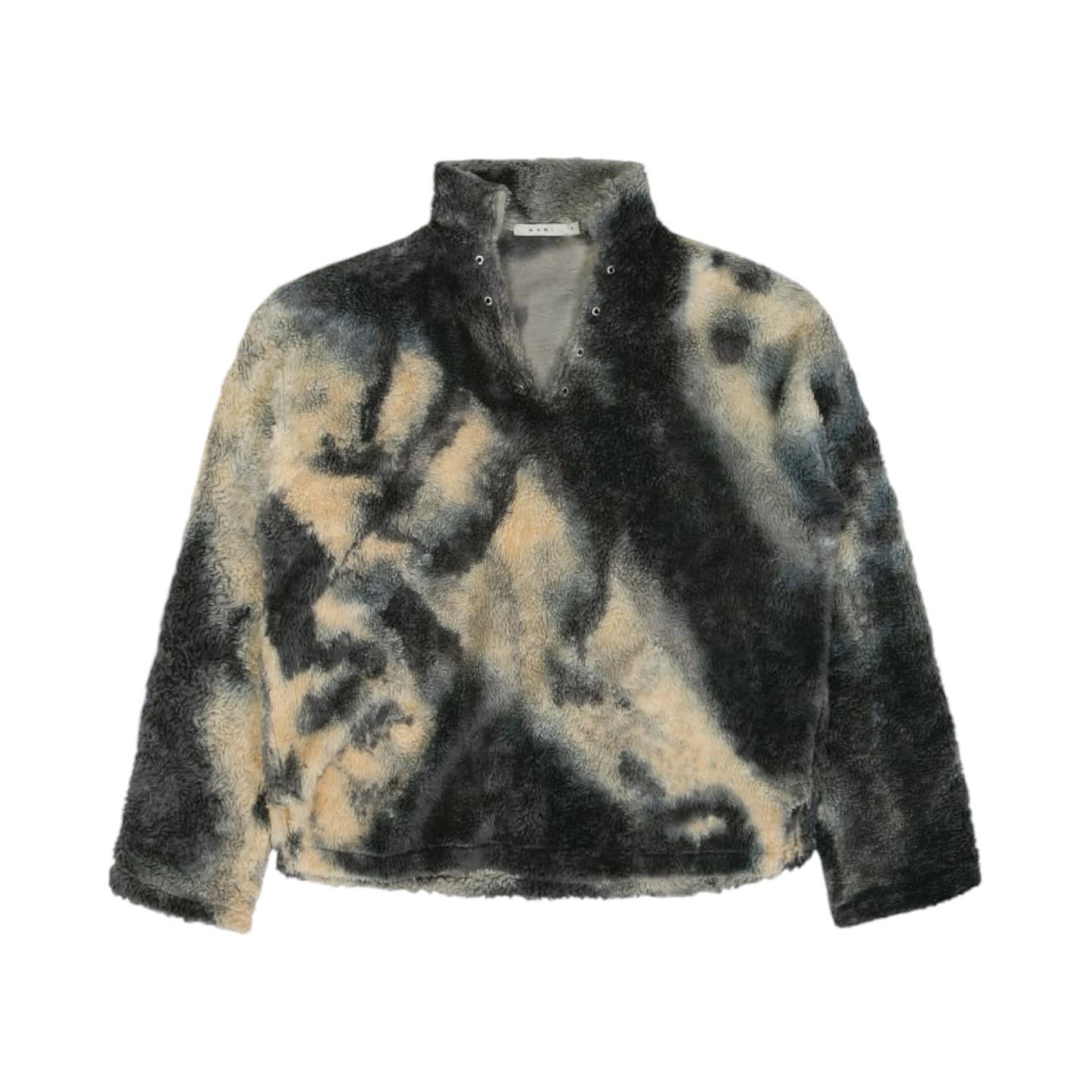 MNML Tie Dye Sherpa Pullover Blue